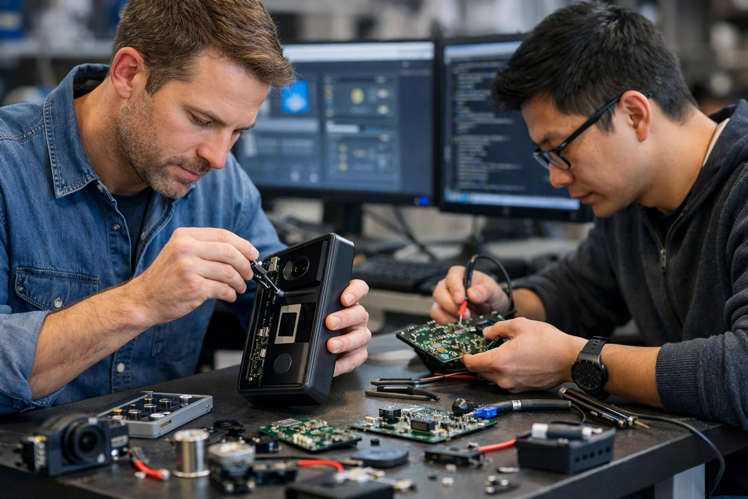 Engineers working on Access Control System