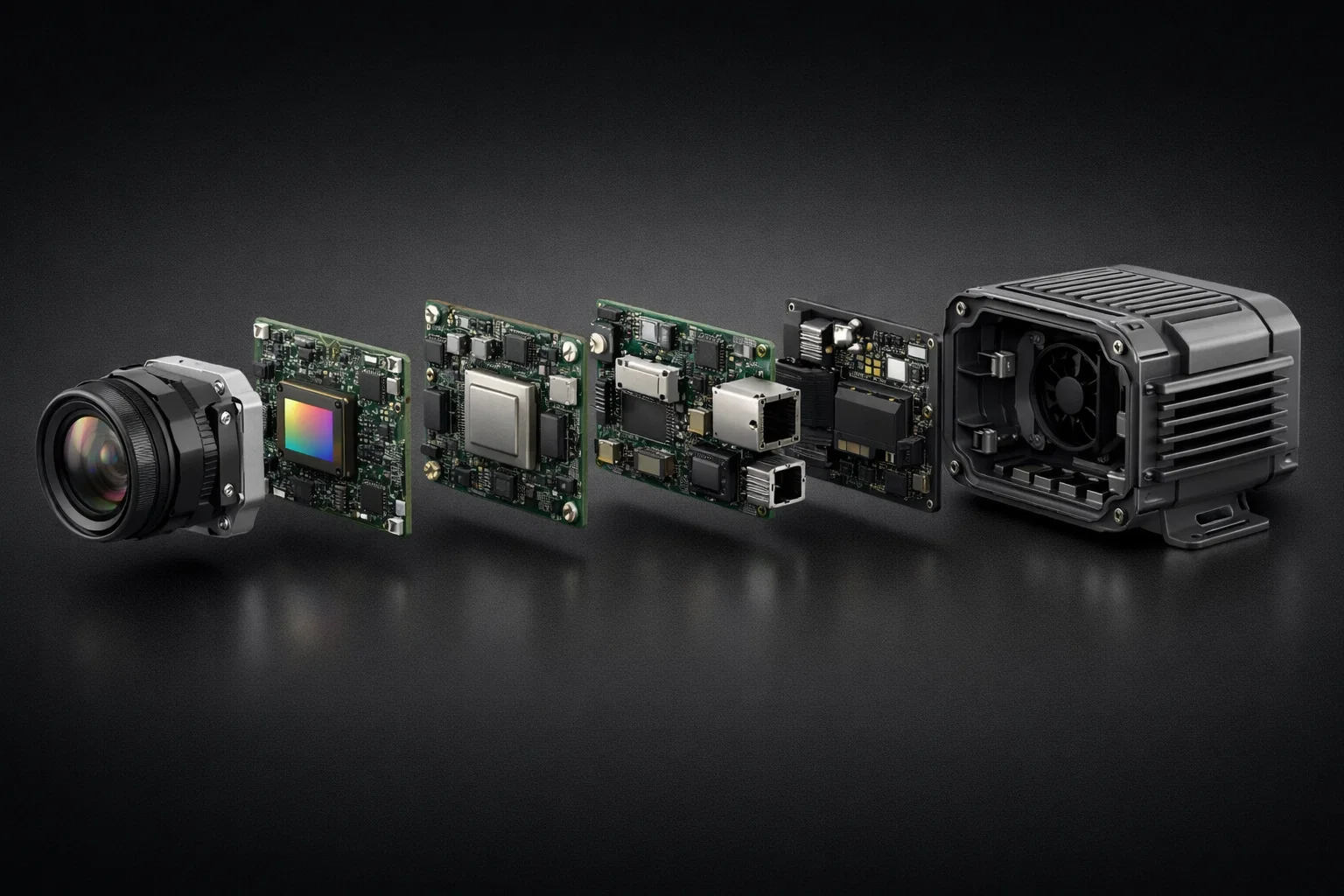 Exploded IP Camera System Architecture