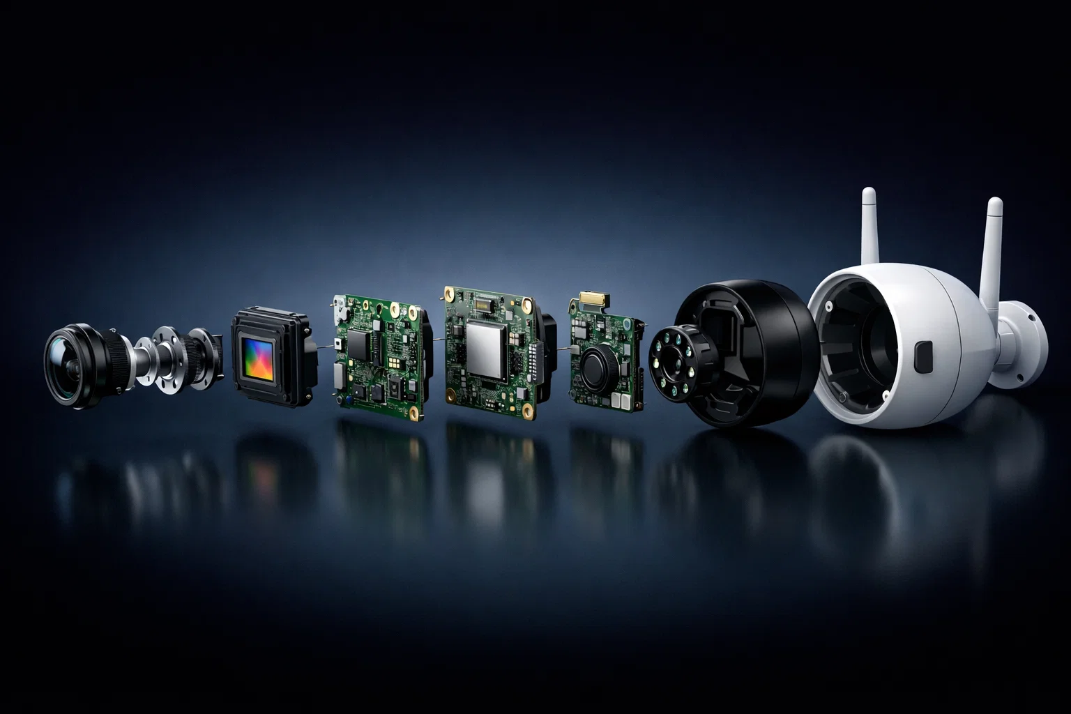 Exploded WiFi Camera System Architecture