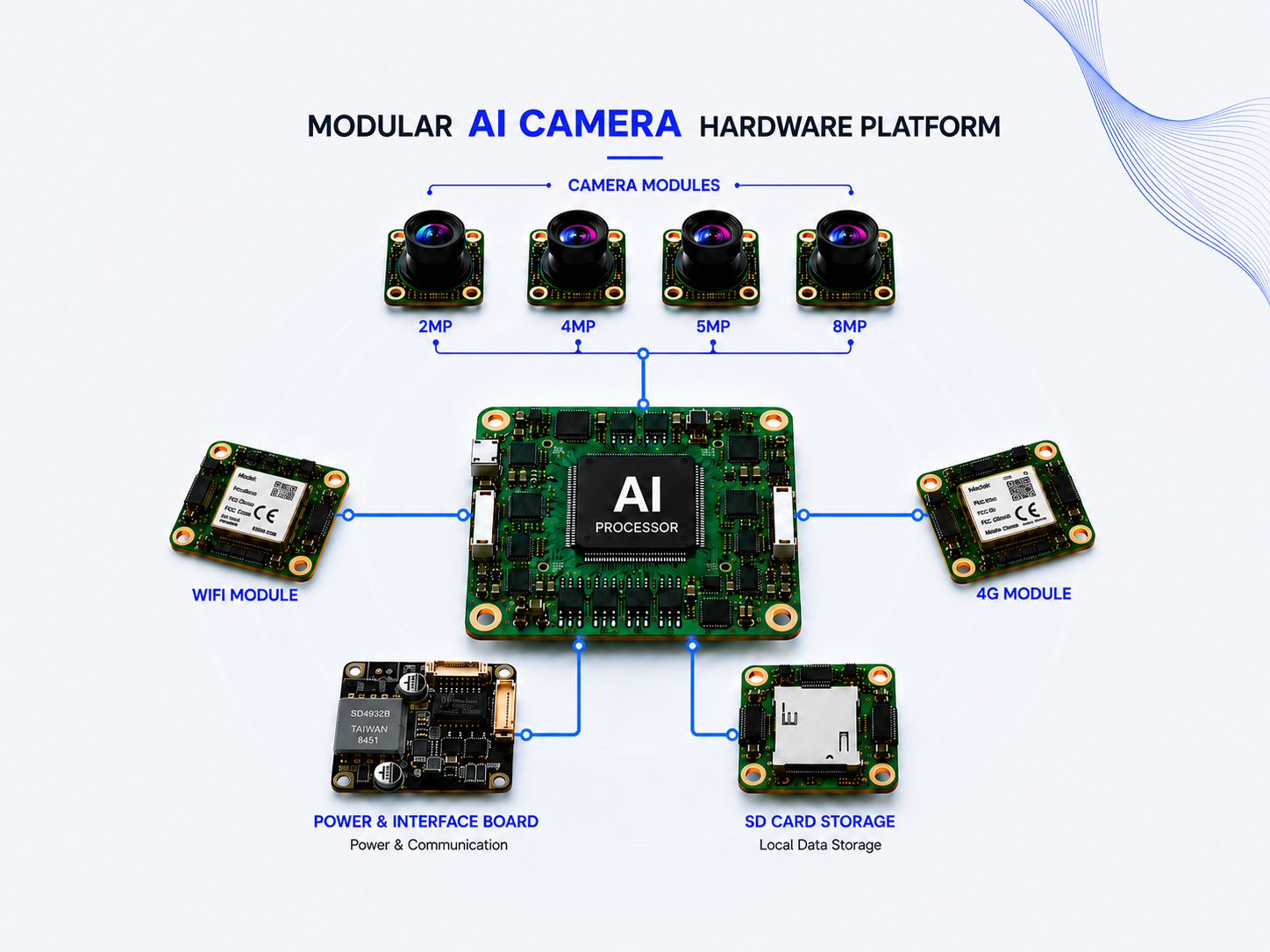 Modular AI Camera Hardware Platform Development